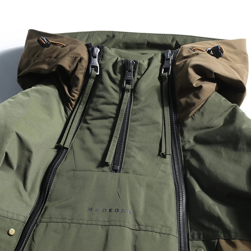 Winterjacke für Herren mit doppeltem Reißverschluss für den täglichen Gebrauch