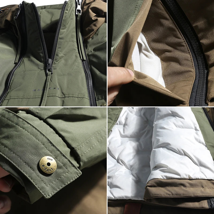 Winterjacke für Herren mit doppeltem Reißverschluss für den täglichen Gebrauch