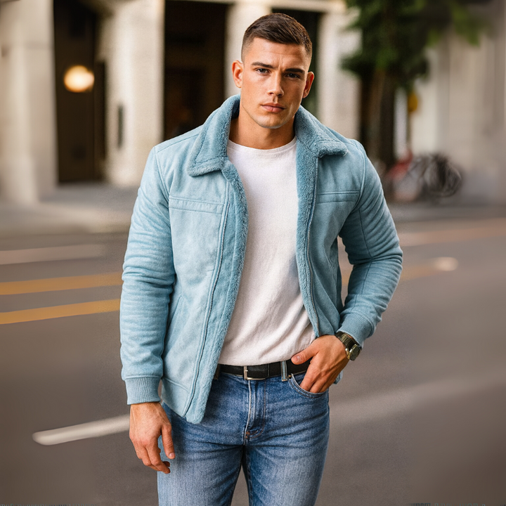 Winterjacke für Herren mit Shearling-Futter