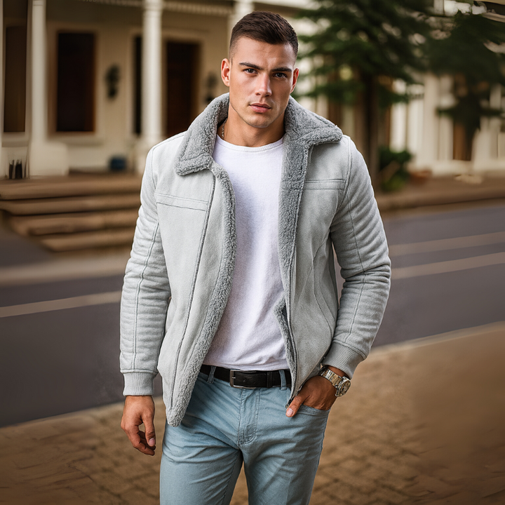 Winterjacke für Herren mit Shearling-Futter