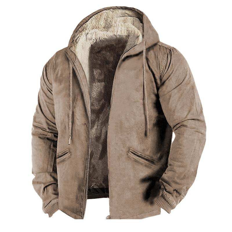 Winterjacke für Herren mit Sherpa-Futter und Kapuze