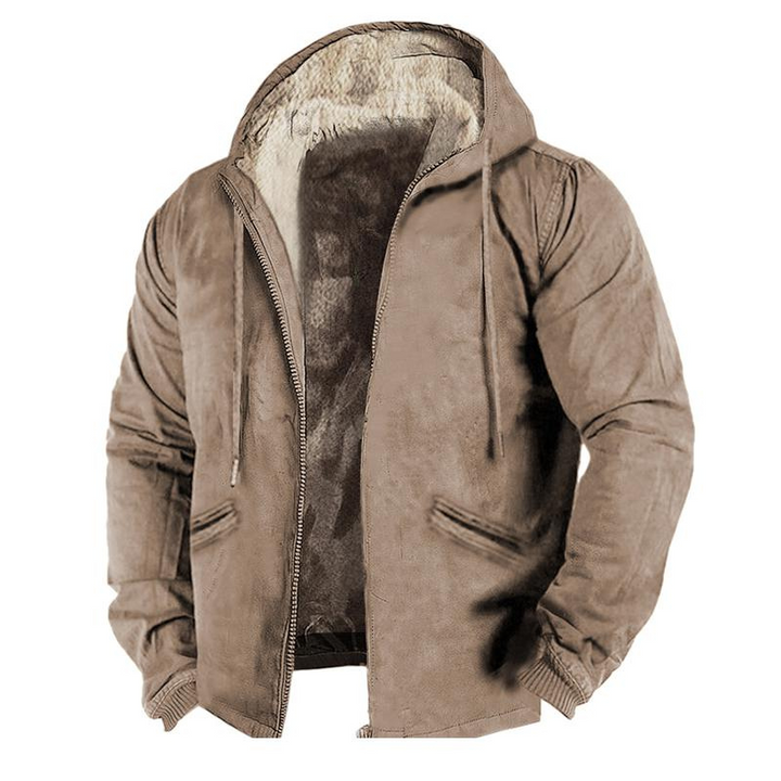 Winterjacke für Herren mit Sherpa-Futter und Kapuze