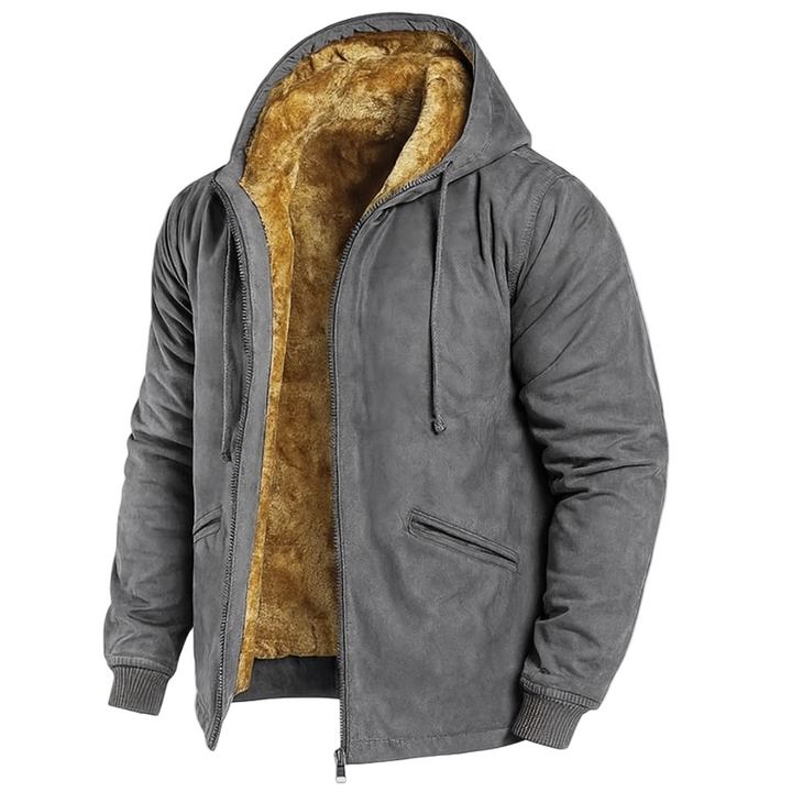 Winterjacke für Herren mit Sherpa-Futter und Kapuze