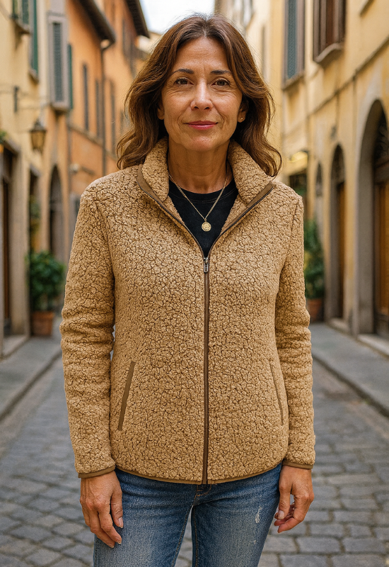 Damen Winterjacke aus Fleece - Eleganter und vielseitiger Stil