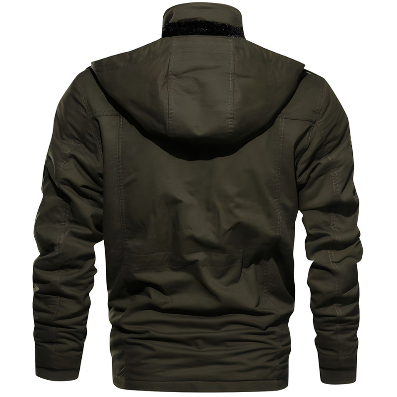 Militärjacke für Herren mit Fleece-Futter und mehreren Taschen – Perfekt für Outdoor und tägliche Aktivitäten