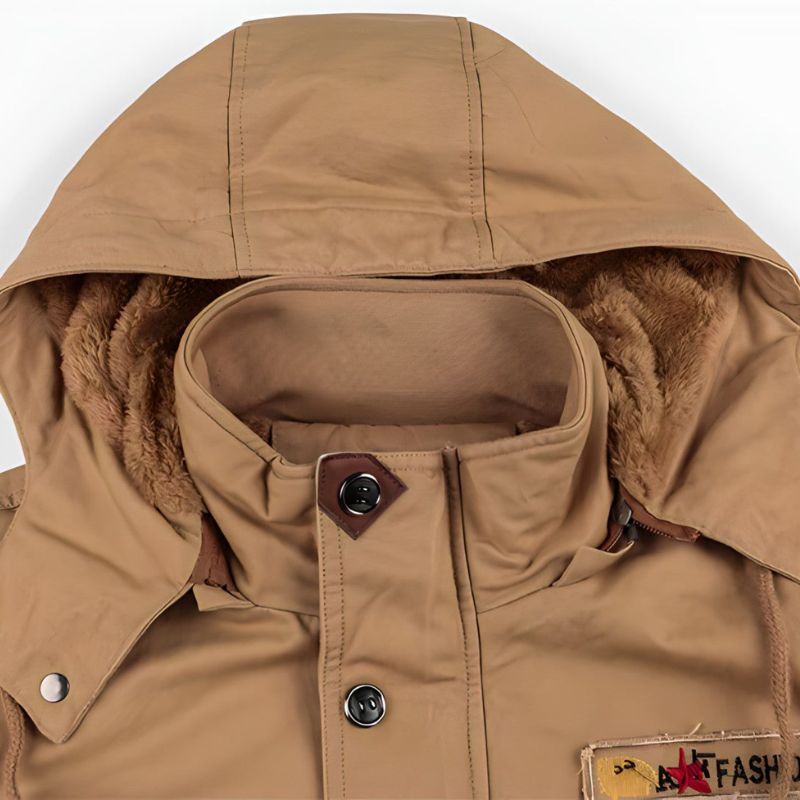 Militärjacke für Herren mit Fleece-Futter und mehreren Taschen – Perfekt für Outdoor und tägliche Aktivitäten