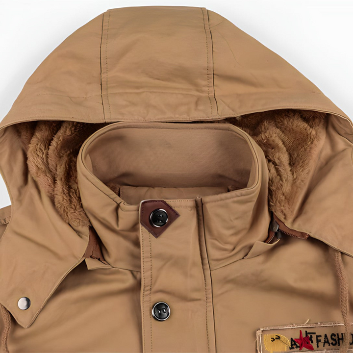 Militärjacke für Herren mit Fleece-Futter und mehreren Taschen – Perfekt für Outdoor und tägliche Aktivitäten