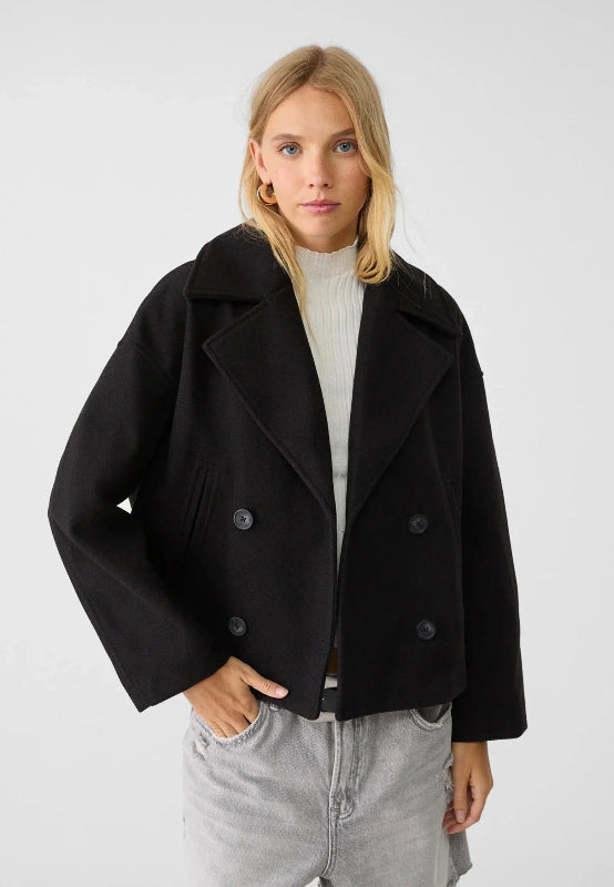 Giacca Corta Doppiopetto Elegante per Donna – Stile Versatile e Comfort 2