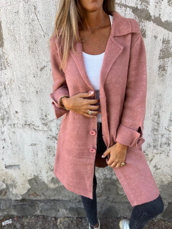 Giacca Donna Button Down Elegante con Tasche e Chiusura Frontale a Bottoni 1