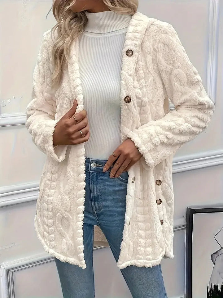 Giacca Donna in Pile con Bottoni - Casual e Versatile per Uscite Quotidiane 3