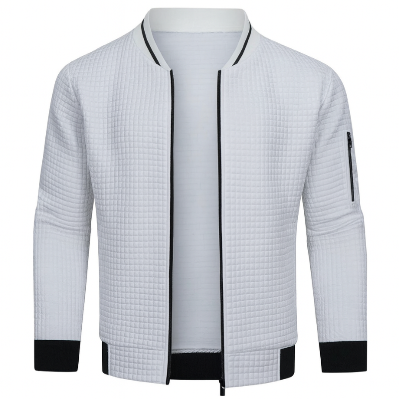 Giacca Elegante da Uomo con Zip e Tasche
