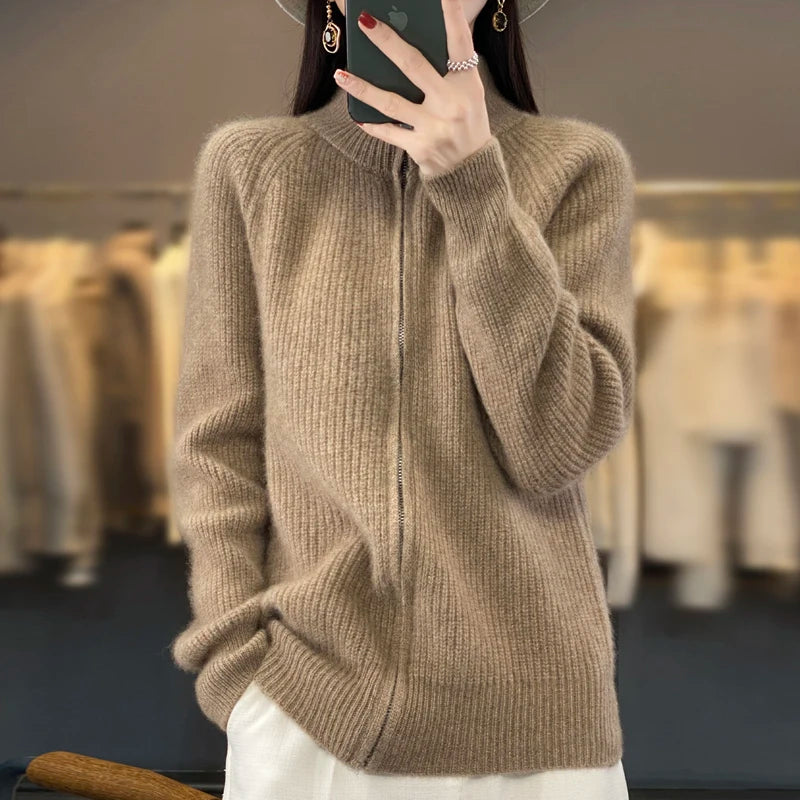 Giacca Invernale Donna Con Zip E Spalle Imbottite - Giacca Casual Elegante Per Tutte Le Occasioni 4