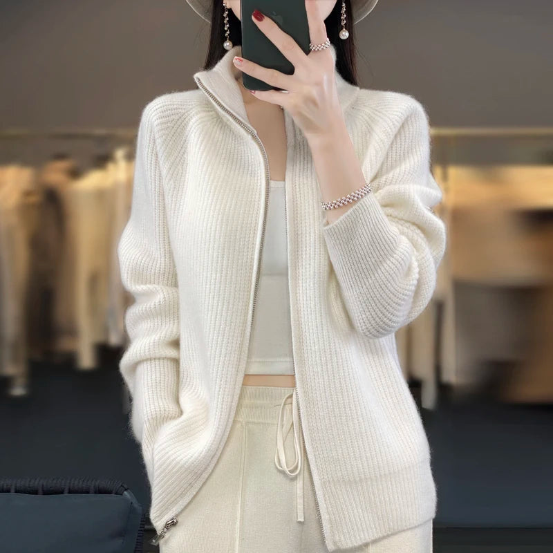 Giacca Invernale Donna Con Zip E Spalle Imbottite - Giacca Casual Elegante Per Tutte Le Occasioni 7