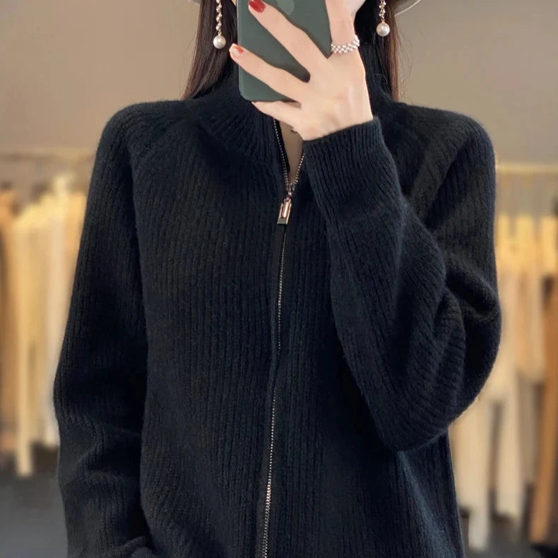 Giacca Invernale Donna Con Zip E Spalle Imbottite - Giacca Casual Elegante Per Tutte Le Occasioni 8