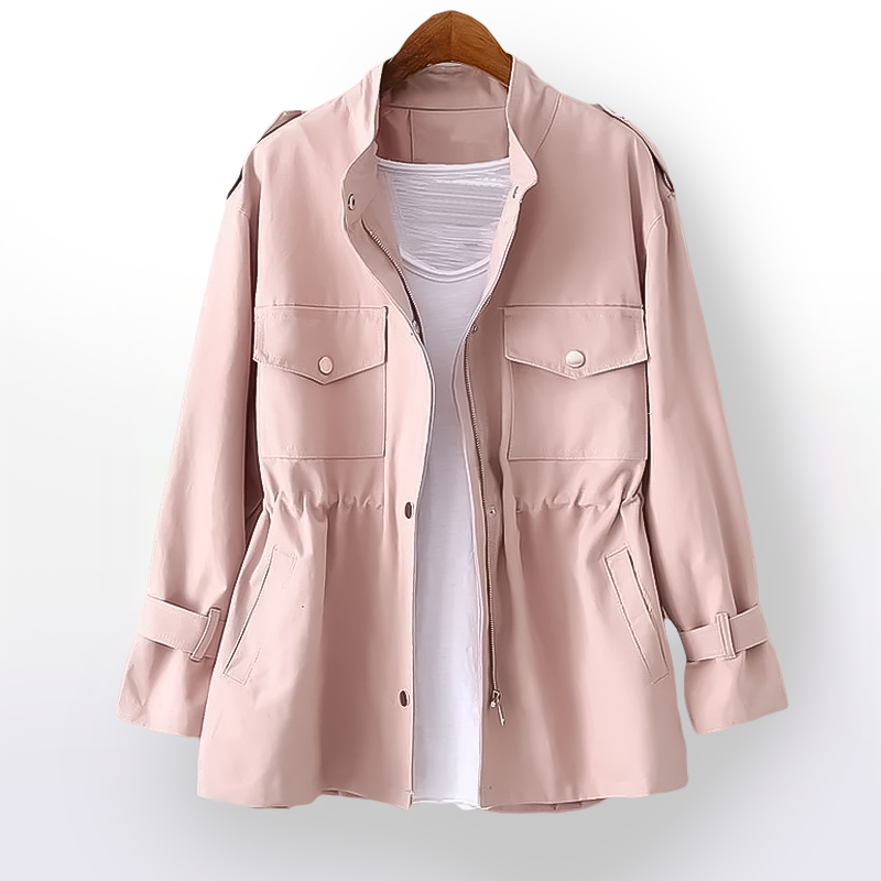 Giacca Invernale Donna con Vita Regolabile e Tasche Multiple - Chiusura Frontale con Zip, Vari Colori Disponibili 2