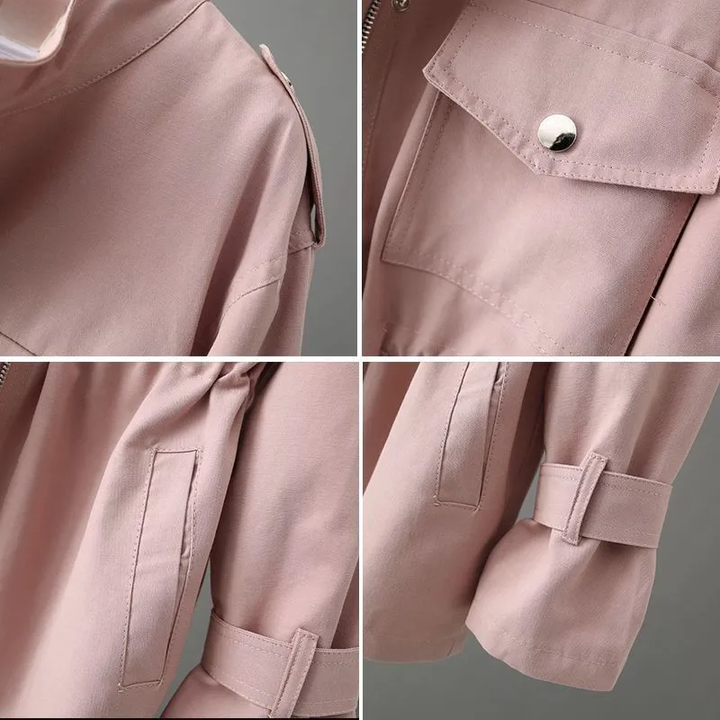 Giacca Invernale Donna con Vita Regolabile e Tasche Multiple - Chiusura Frontale con Zip, Vari Colori Disponibili 5