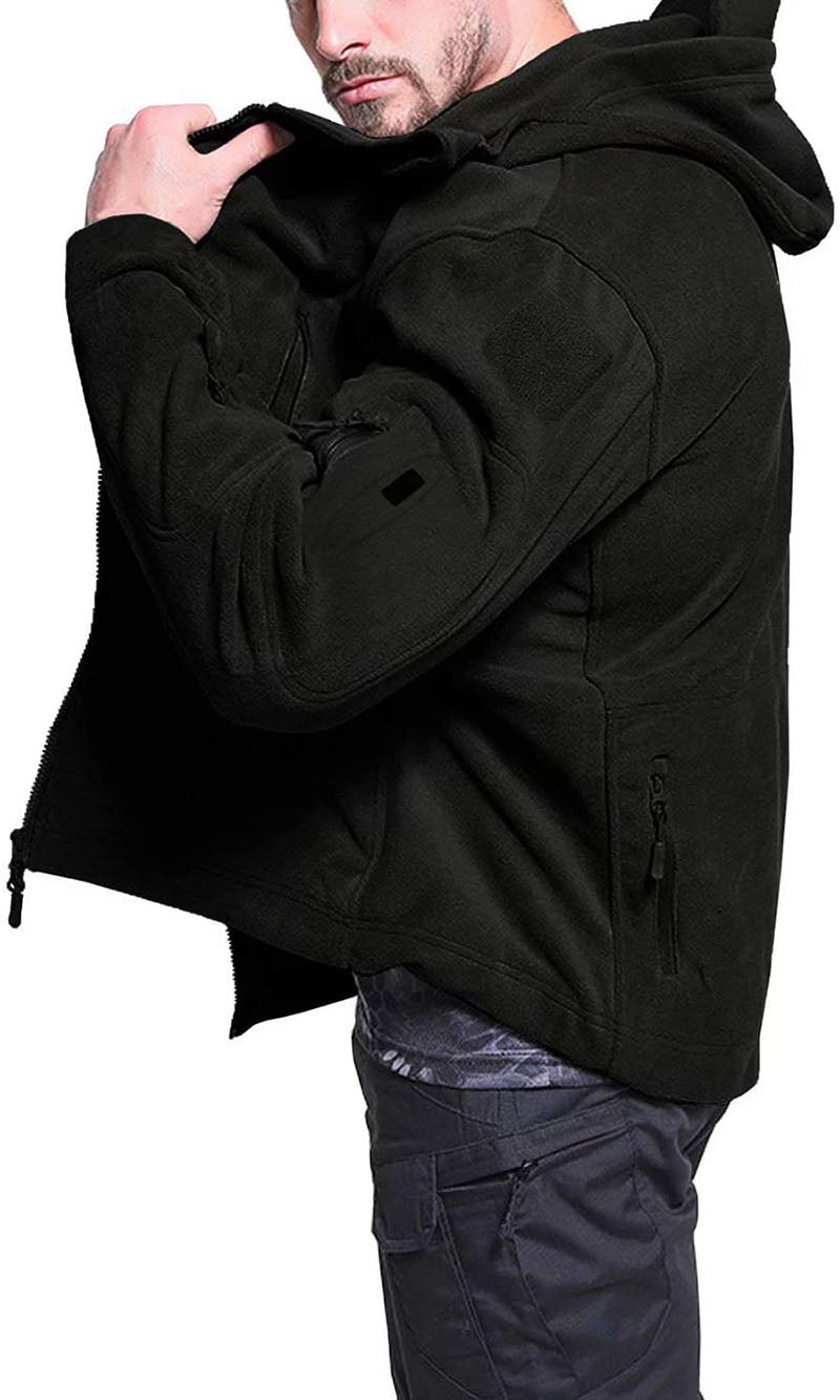 Giacca Invernale Uomo Impermeabile Fleece per Attività Outdoor con Tasche Anti-Furto 1