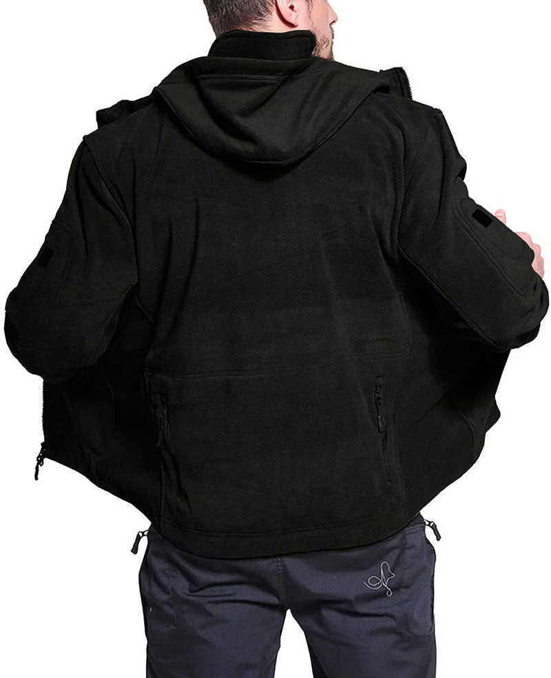 Giacca Invernale Uomo Impermeabile Fleece per Attività Outdoor con Tasche Anti-Furto 2