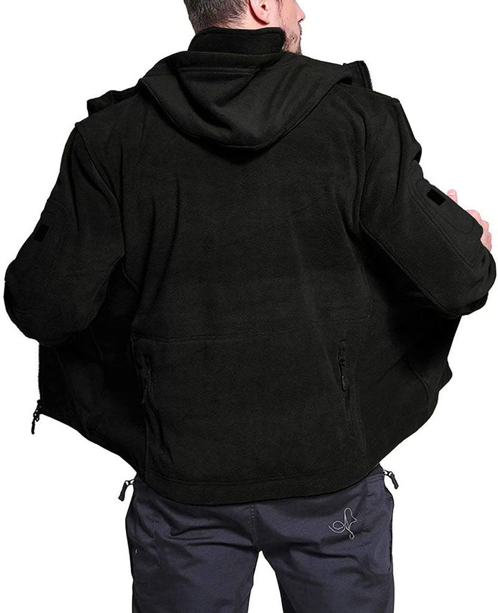 Giacca Invernale Uomo Impermeabile Fleece per Attività Outdoor con Tasche Anti-Furto 2