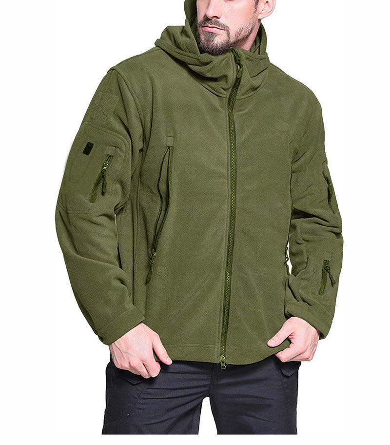 Giacca Invernale Uomo Impermeabile Fleece per Attività Outdoor con Tasche Anti-Furto 5