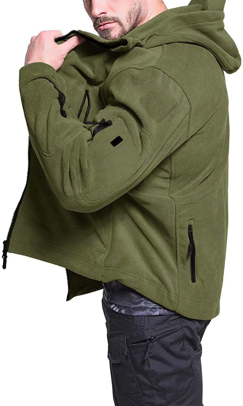 Giacca Invernale Uomo Impermeabile Fleece per Attività Outdoor con Tasche Anti-Furto 6