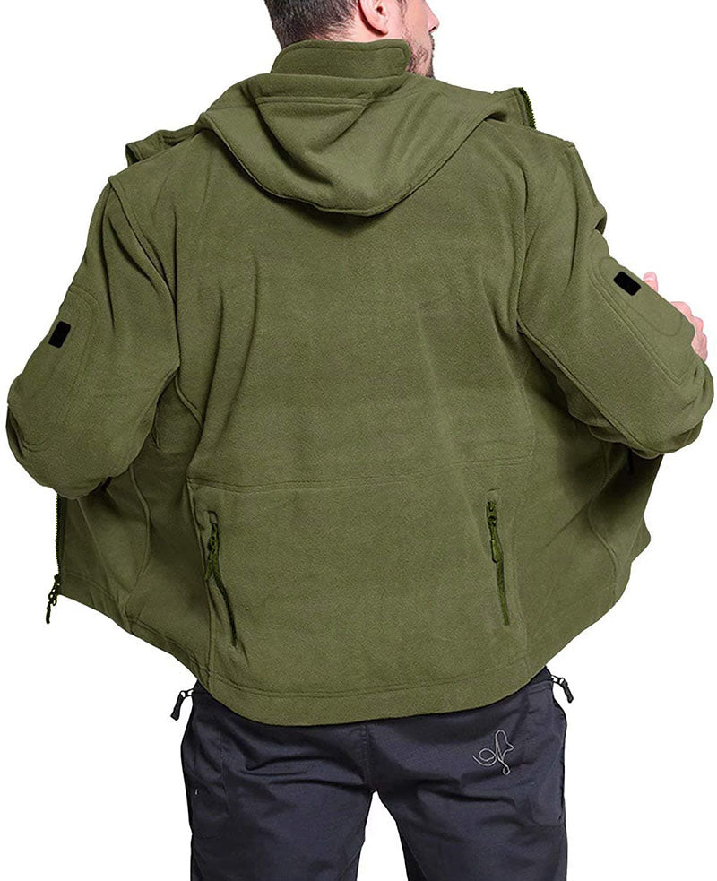 Giacca Invernale Uomo Impermeabile Fleece per Attività Outdoor con Tasche Anti-Furto 7