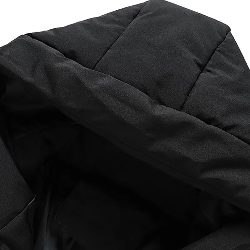 Giacca Invernale Uomo Puffer Nera con Cappuccio – Leggera e Calda per Stile e Comfort in Inverno 5