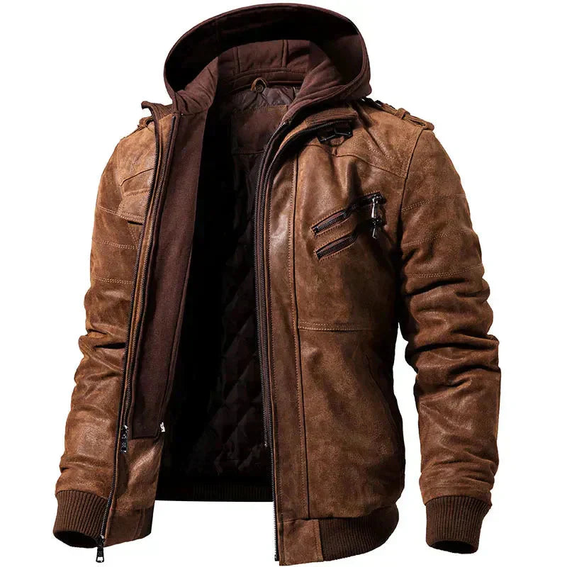 Giacca Invernale Uomo con Cappuccio e Tasche con Zip per Look Casual e Funzionale 0