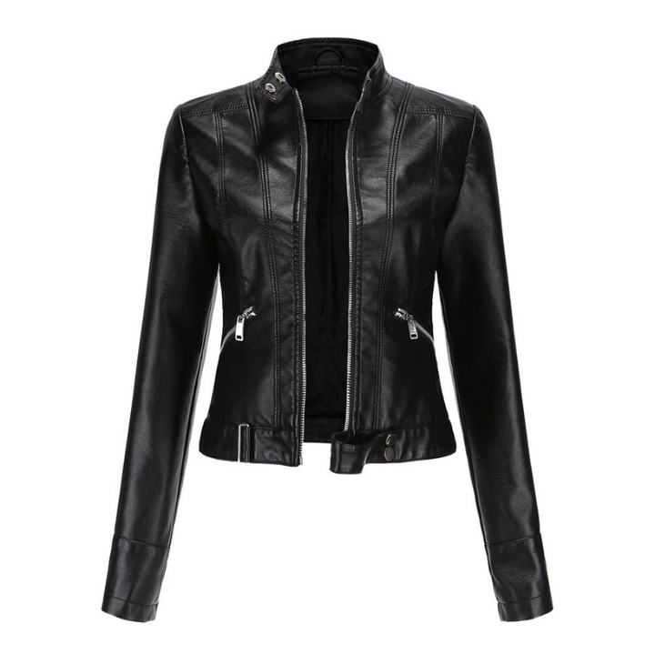 Elegante Vielseitige Lederjacke für Damen für Jeden Anlass