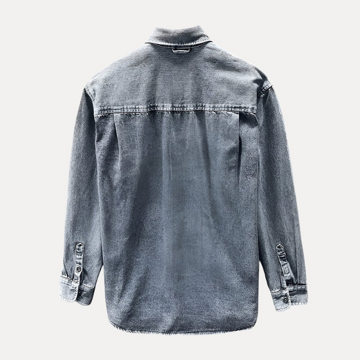 Premium-Denim-Jacke für Herren mit klassischem Design und funktionalen Taschen