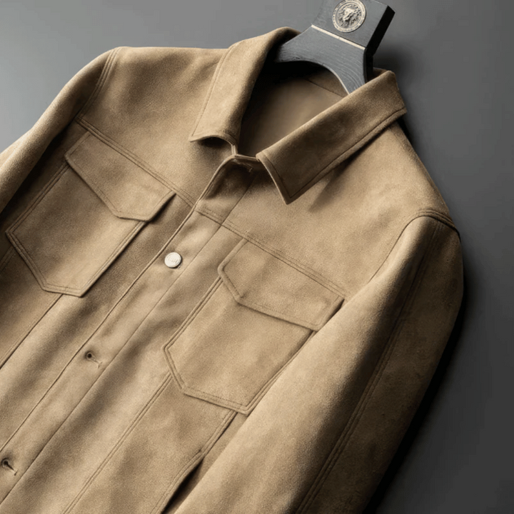 Giacca Uomo in Pelle Scamosciata Elegante e Moderna – Comfort e Versatilità per Occasioni Formali e Casual 3