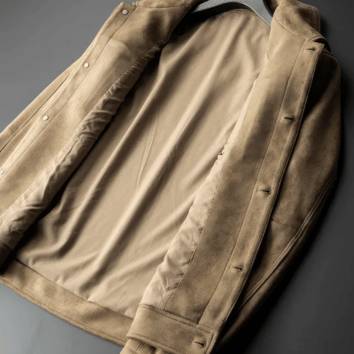 Giacca Uomo in Pelle Scamosciata Elegante e Moderna – Comfort e Versatilità per Occasioni Formali e Casual 4