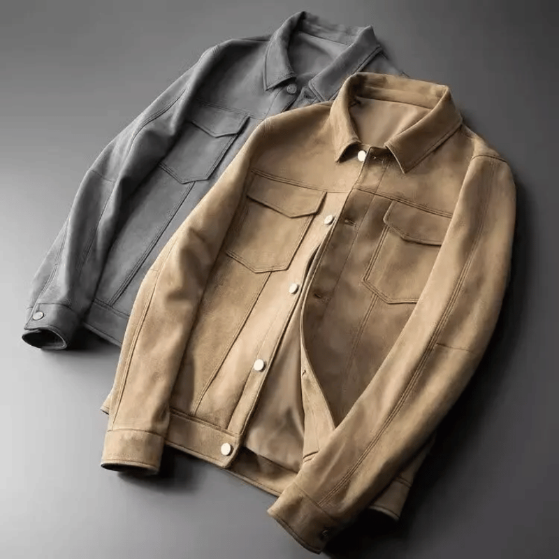 Giacca Uomo in Pelle Scamosciata Elegante e Moderna – Comfort e Versatilità per Occasioni Formali e Casual 6