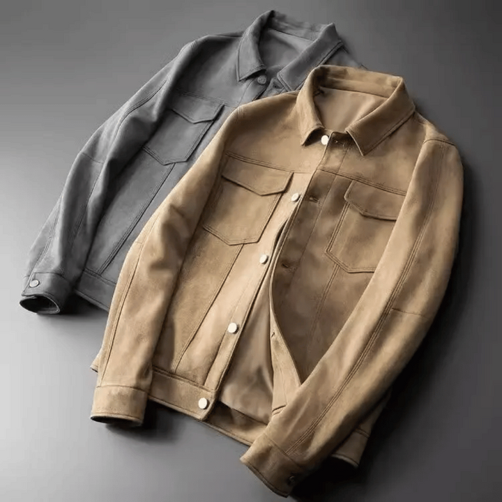 Giacca Uomo in Pelle Scamosciata Elegante e Moderna – Comfort e Versatilità per Occasioni Formali e Casual 6