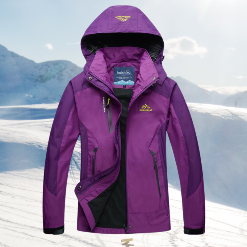 Giacca da Donna Impermeabile con Cappuccio Regolabile – Leggera e Traspirante per Attività Outdoor e Sci 0