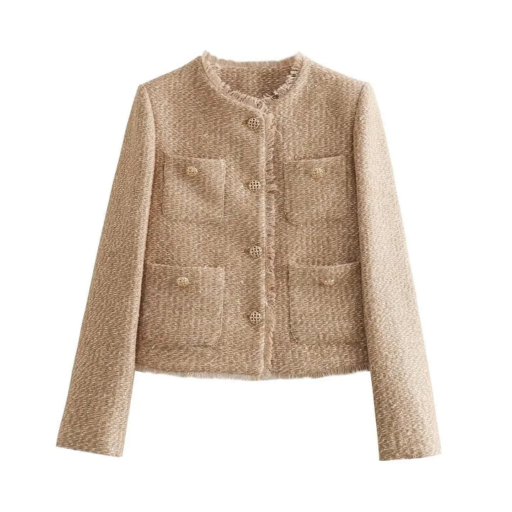 Giacca da Donna in Tweed con Tasche Elegante e Versatile per Look Chic 2