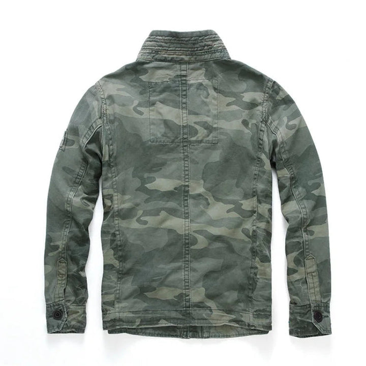 Giacca da Uomo Denim Cargo con Tasche Multiple e Polsini Regolabili 2
