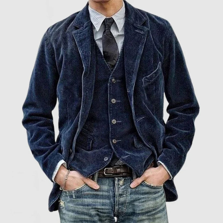 Giacca da Uomo Elegante con Gilet Coordinato per Occasioni Formali e Casual 1