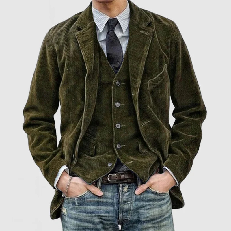 Giacca da Uomo Elegante con Gilet Coordinato per Occasioni Formali e Casual 3