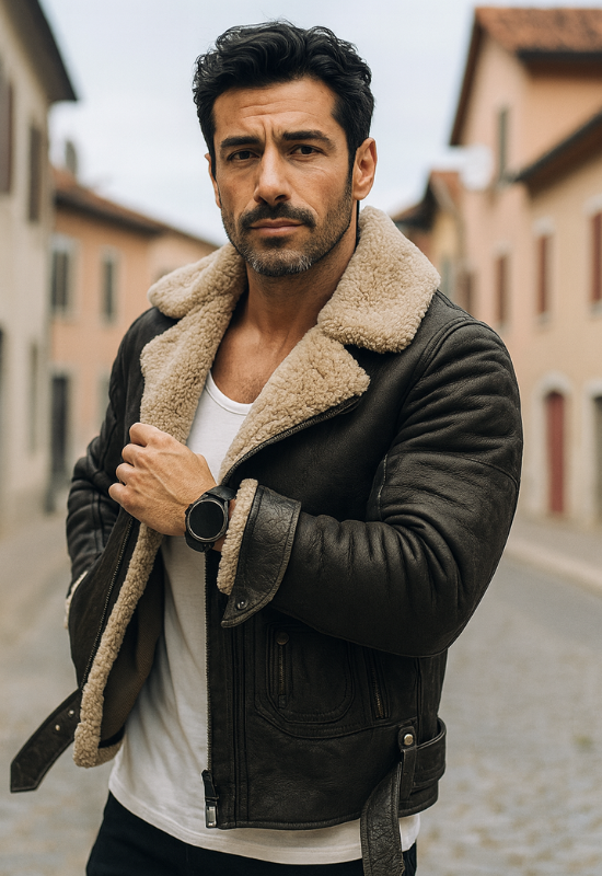 Giacca da Uomo con Chiusura a Zip e Design Distintivo
