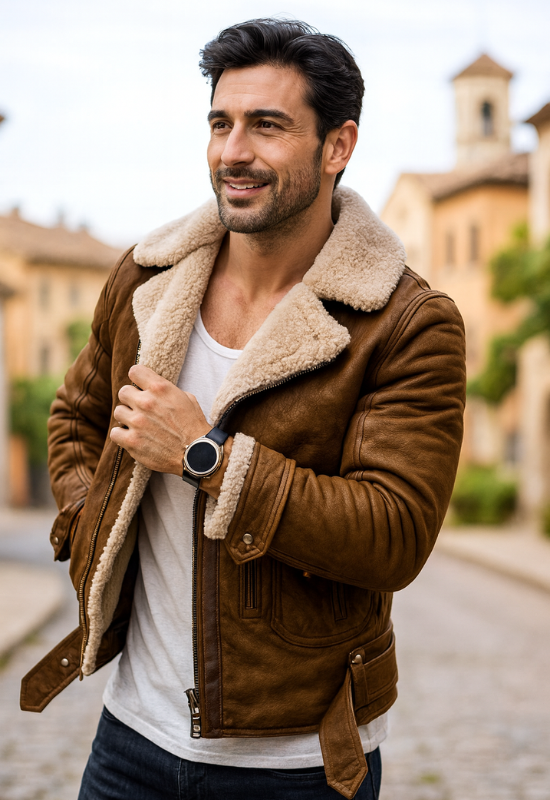 Giacca da Uomo con Chiusura a Zip e Design Distintivo