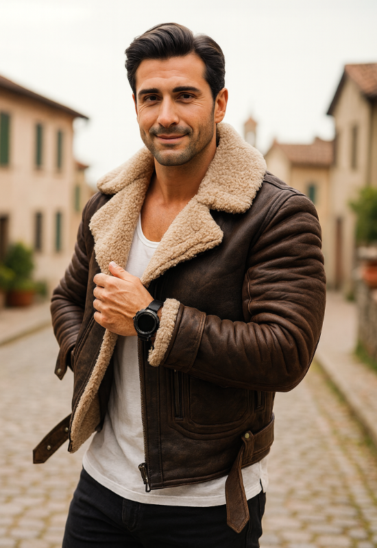 Giacca da Uomo con Chiusura a Zip e Design Distintivo