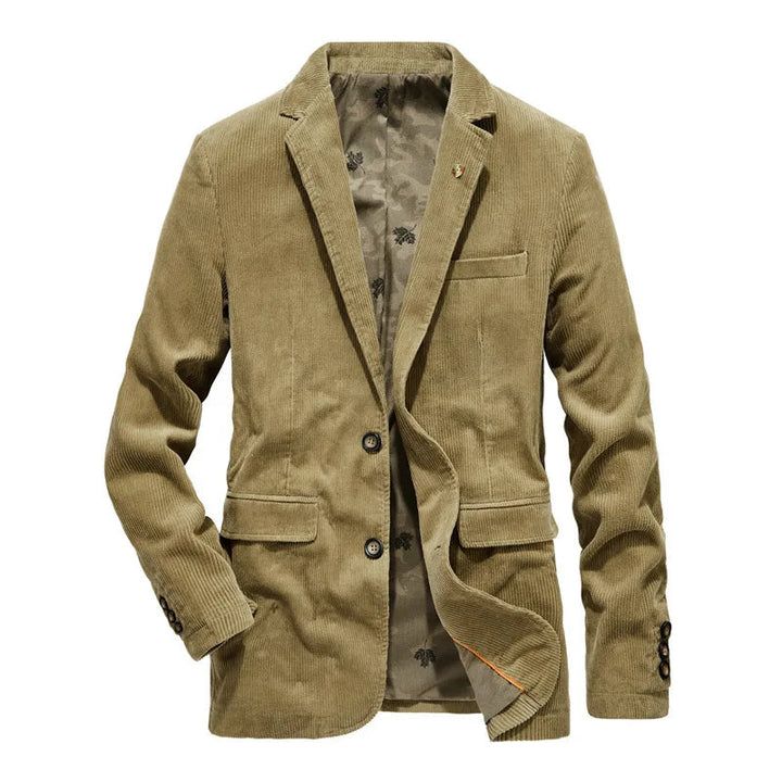 Giacca da Uomo in Velluto a Coste con Chiusura a Due Pulsanti - Blazer Elegante e Versatile 10