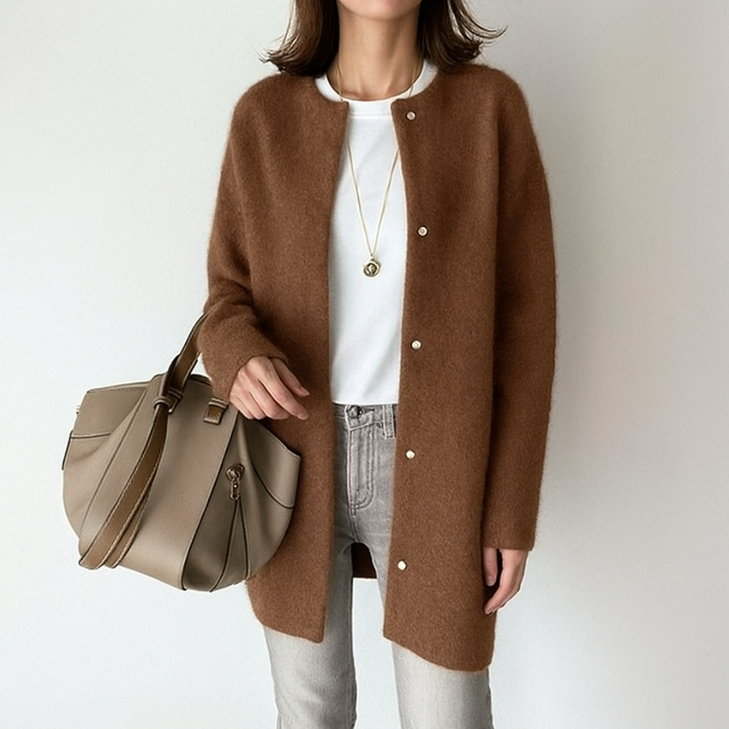 Giacca da Donna Elegante in Maglia Versatile per Look Casual e Formali