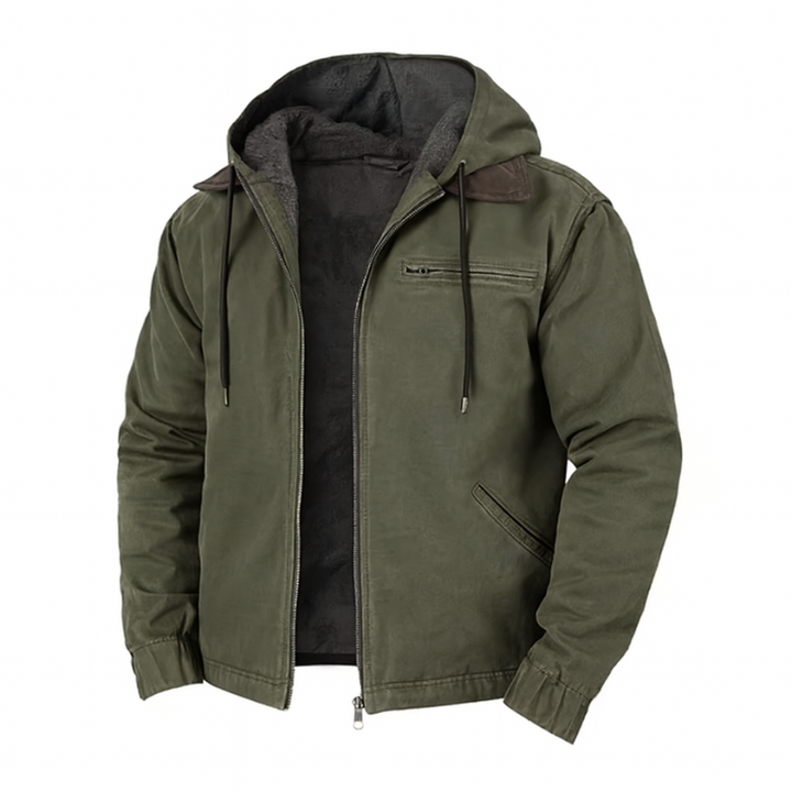 Giacca da Uomo Elegante per l'Autunno con Cappuccio e Fodera Morbida - Stile per Giorni Freschi