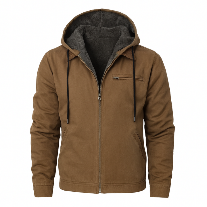 Giacca da Uomo Elegante per l'Autunno con Cappuccio e Fodera Morbida - Stile per Giorni Freschi