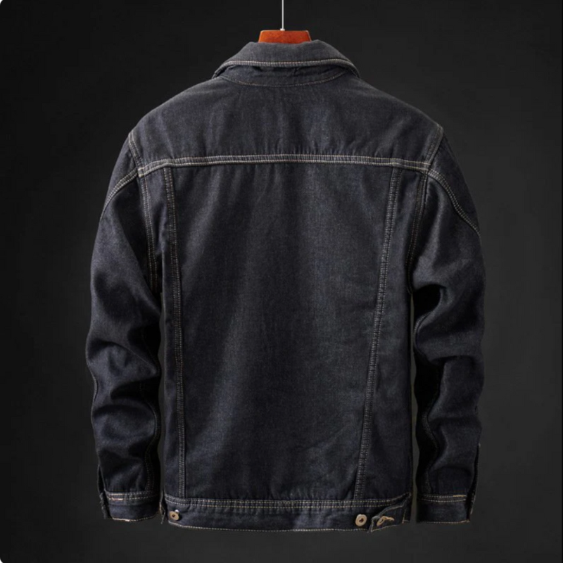 Herren-Denimjacke mit Fleece-Futter