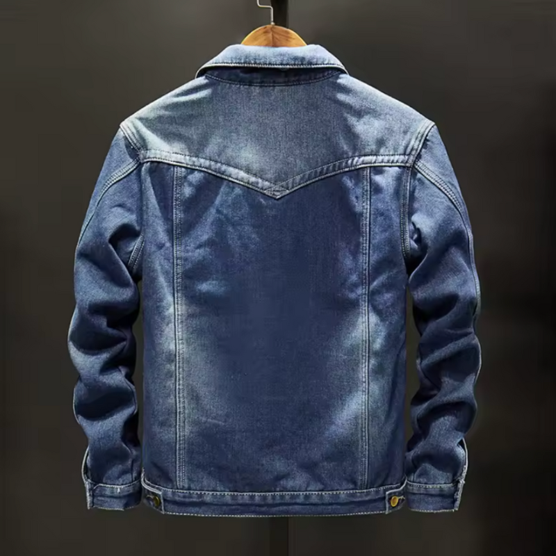 Herren-Denimjacke mit Fleece-Futter