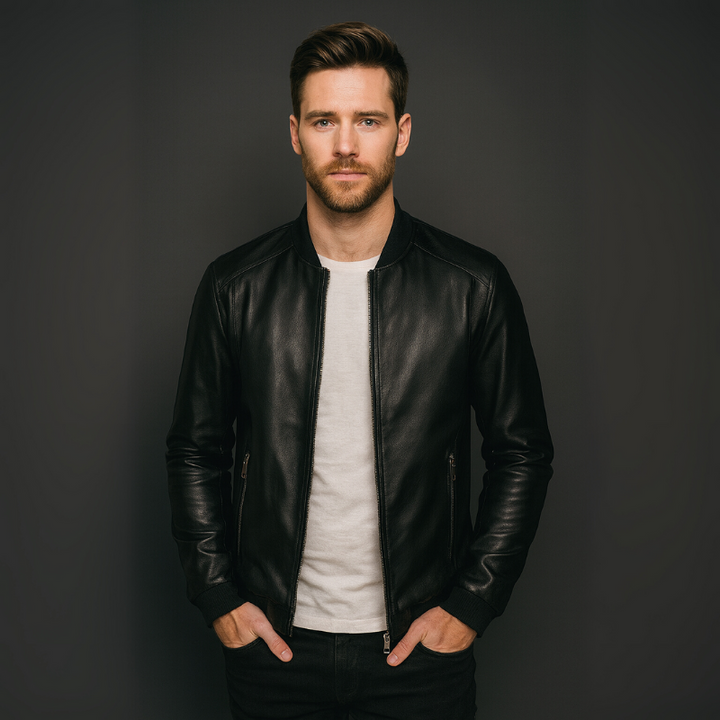 Herrenlederjacke für einen lässigen und formellen Stil