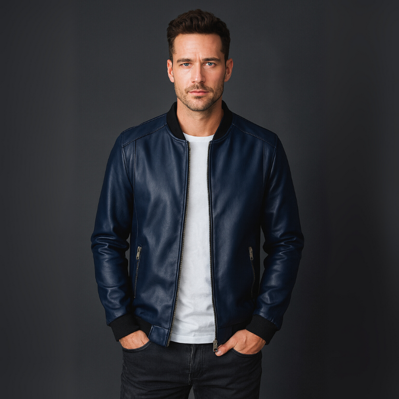 Herrenlederjacke für einen lässigen und formellen Stil